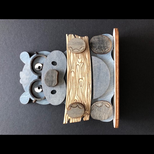 Wooden puzzel - Hippo
